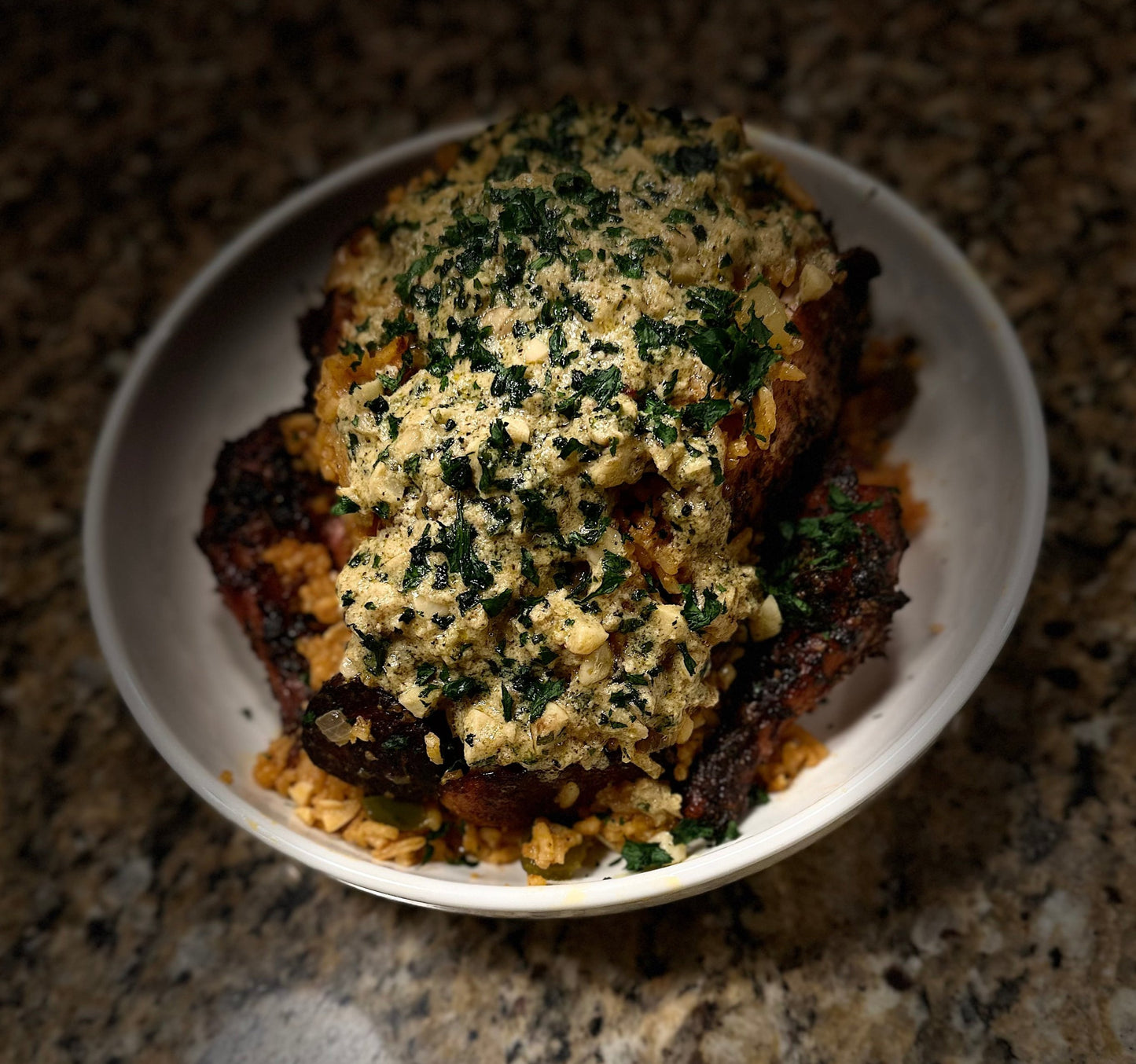Jambalaya Stuffed Cornish Hens