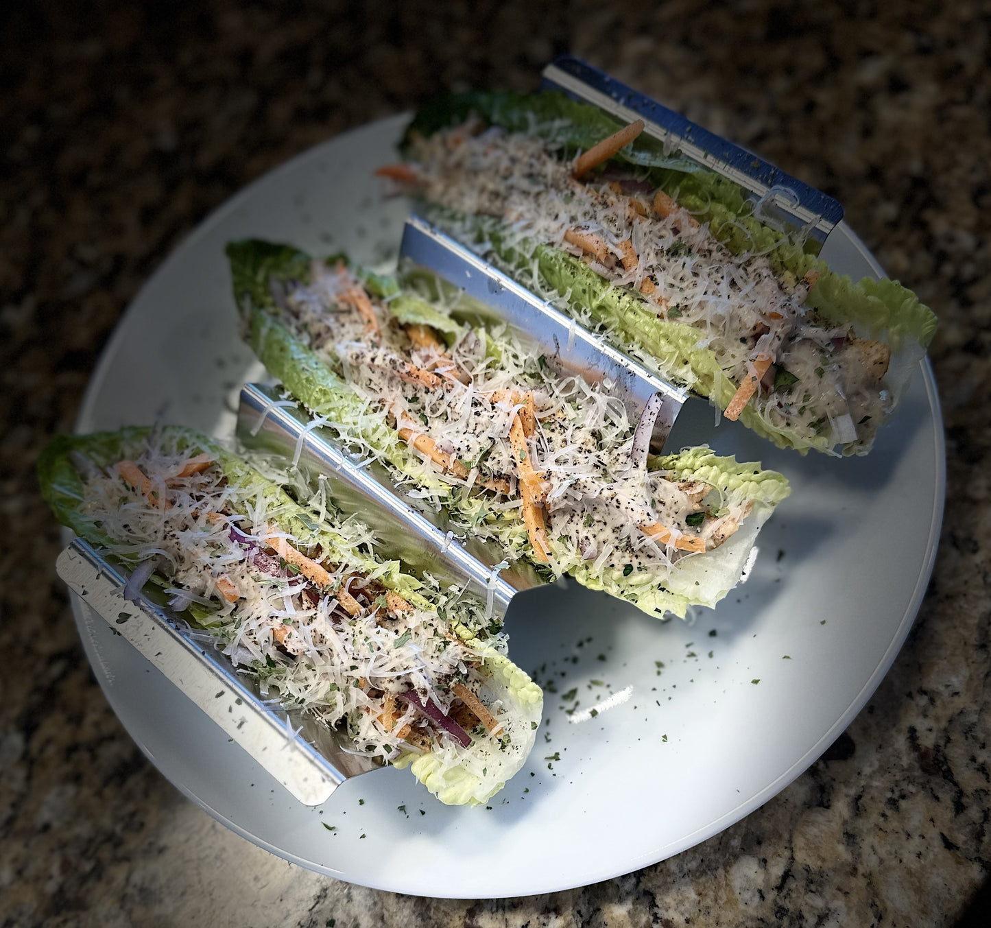 Salmon Caesar Lettuce Boats Recipe