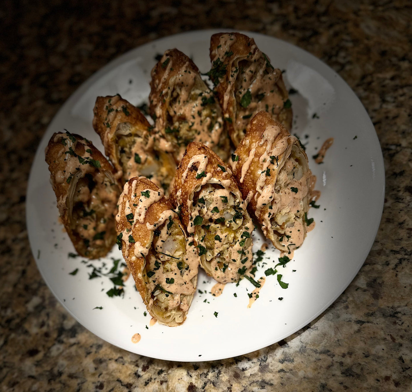 Seafood Stuffed Egg Rolls Recipe