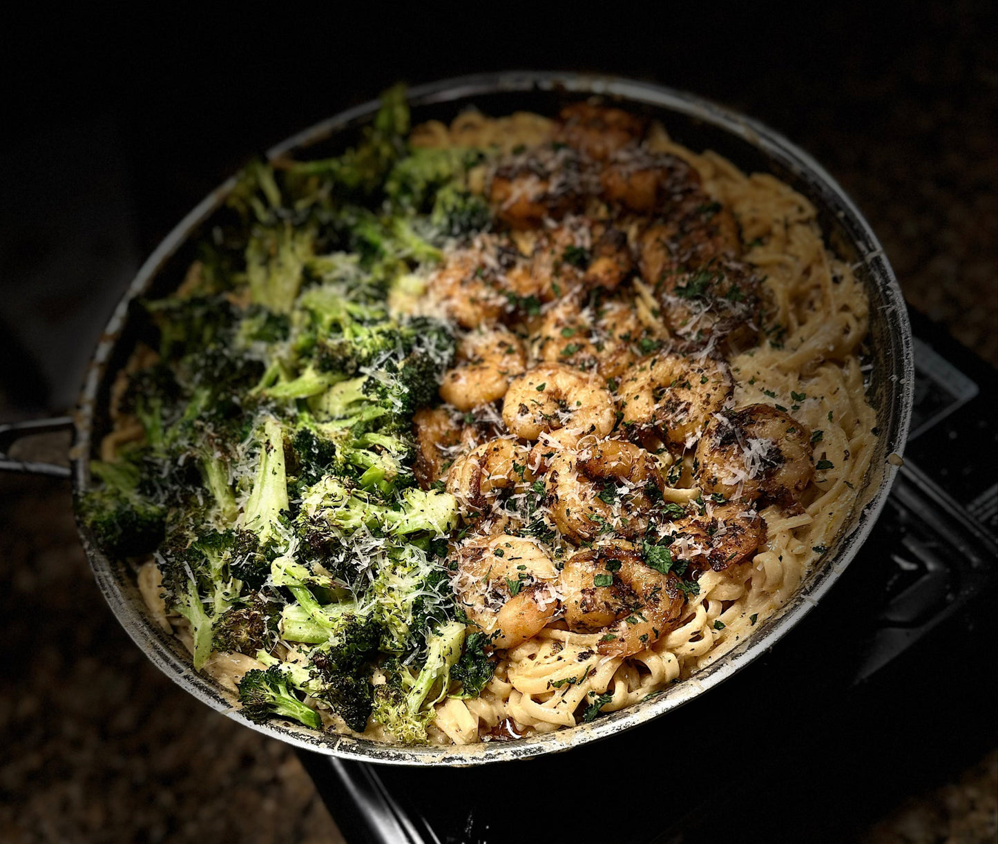 Creamy Chardonnay Shrimp Linguine Recipe