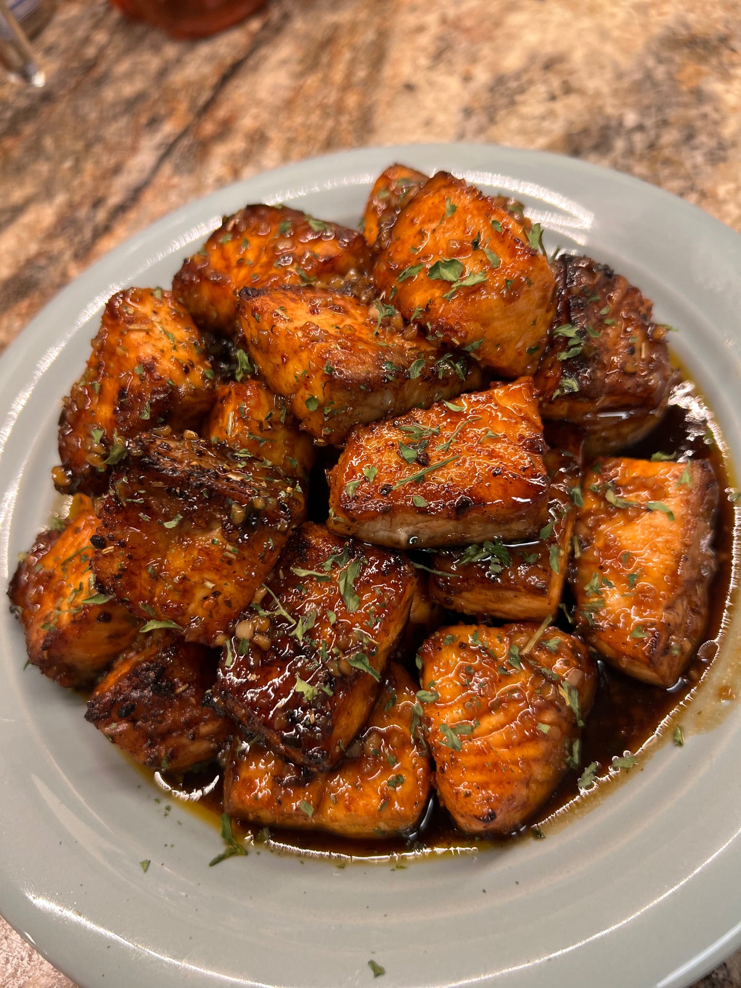 Glazed Salmon Bites Recipe