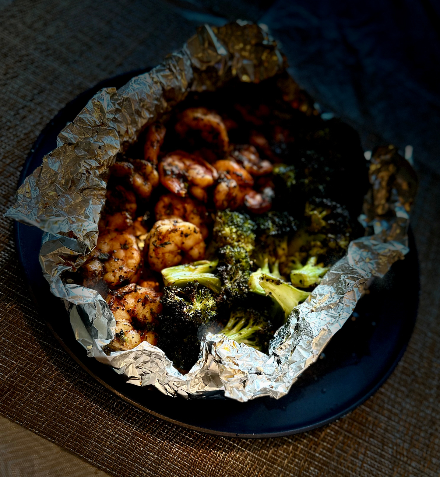 Shrimp & Broccoli Foil Packs Recipe