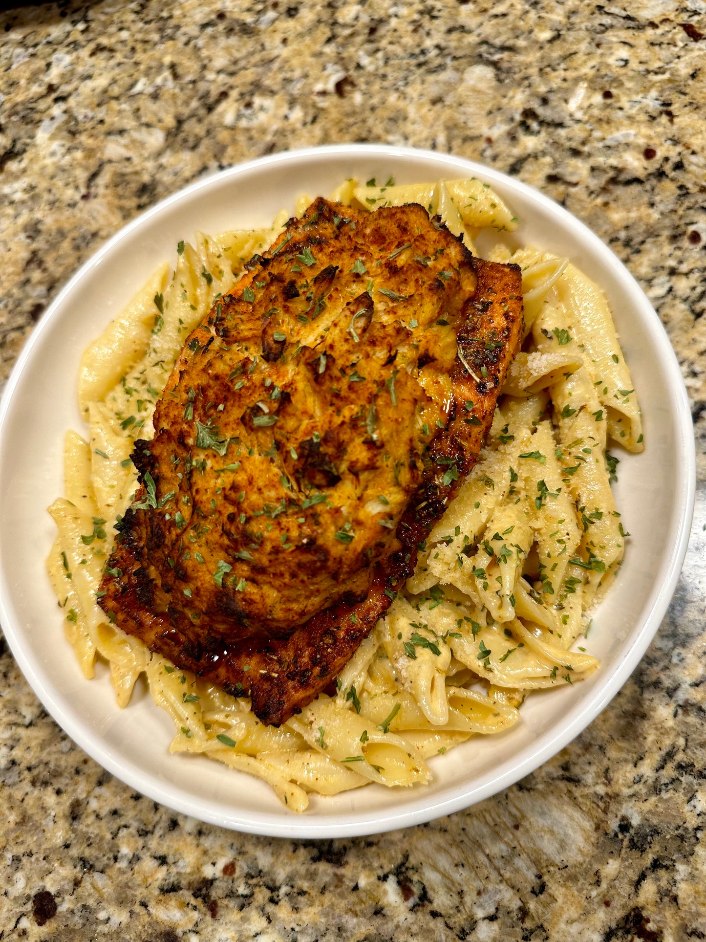 Crab Stuffed Salmon Pasta Recipe