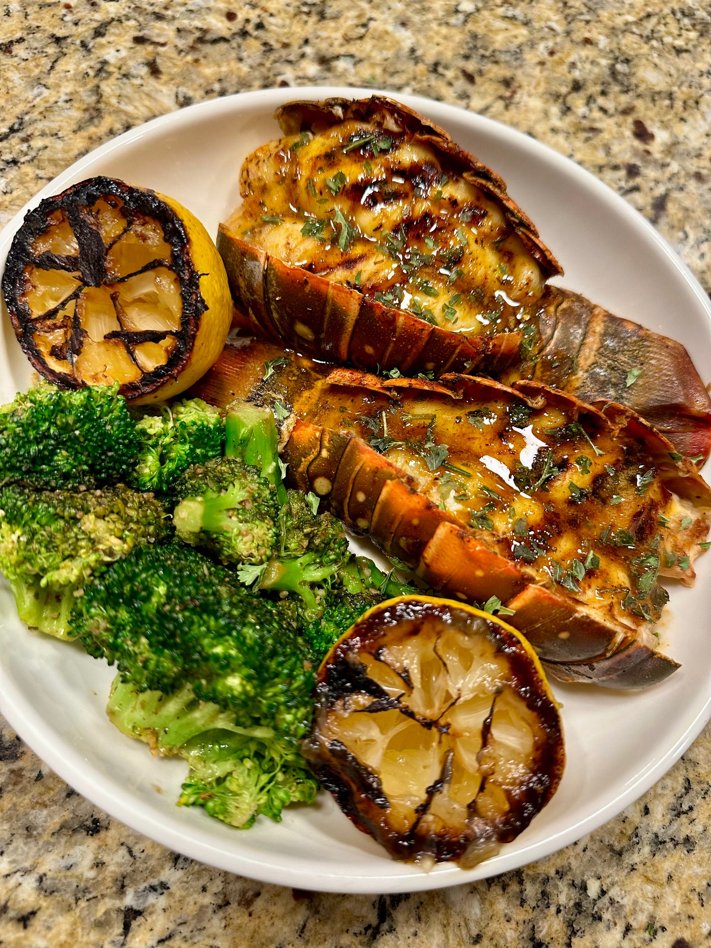 Grilled Lemon Honey Butter Lobster Tails Recipe