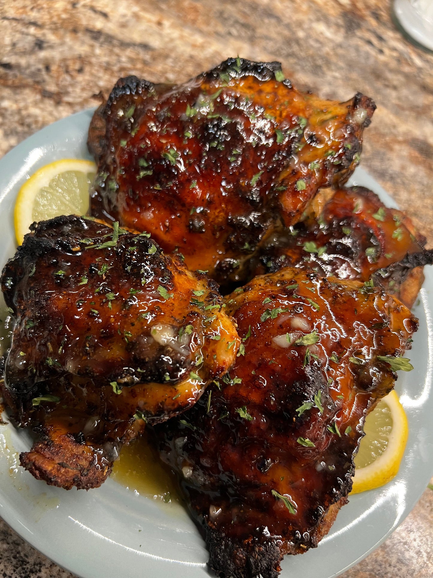 Honey Lemon Garlic Chicken Thighs